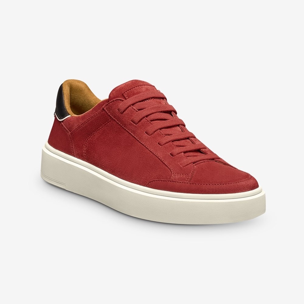 🔥🔥🔥 Allen Edmonds Oliver Suede True Red Sneakers size 10